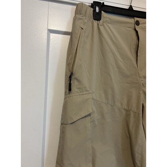Pudolla Athletic Men’s Shorts XL Tan Beige Khaki Quick Dry Lightweight Cargo - Picture 5 of 7